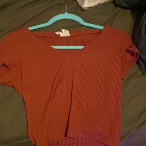 Brick Red Crop Top